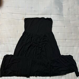 See You Monday black tube top midi dress